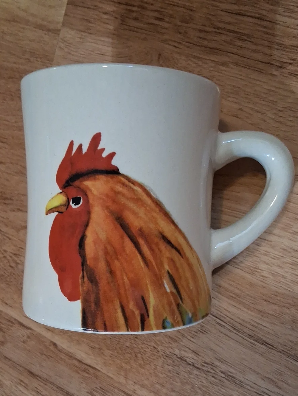 Vintage Floral Rooster Bag, Coffee Mug, Crocheted Coaster